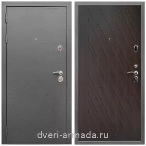 МДФ гладкая, Дверь входная Армада Оптима Антик серебро /МДФ 16 мм  ФЛ-86 Венге структурный