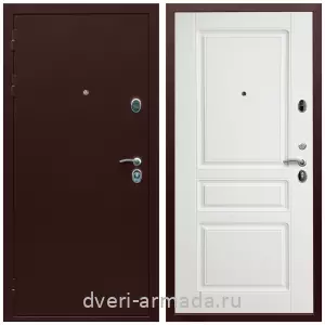 Входные двери Верона, Дверь входная Армада Люкс Антик медь / МДФ 16 мм ФЛ-243 Белый матовый