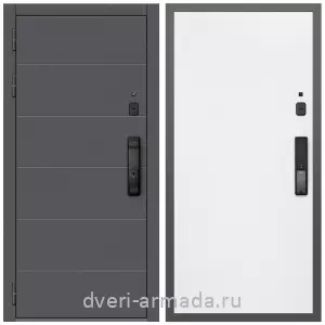 Входные двери с двумя петлями, Дверь входная Армада Роуд МДФ 10 мм Kaadas K9 / МДФ 10 мм Гладкая Белый матовый