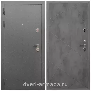 Правые входные двери, Дверь входная Армада Оптима Антик серебро / МДФ 10 мм ФЛ-291 Бетон темный