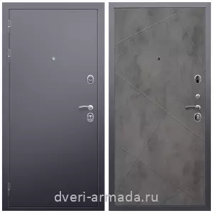 C порошковой окраской, Дверь входная Армада Люкс Антик серебро / МДФ 10 мм ФЛ-291 Бетон темный