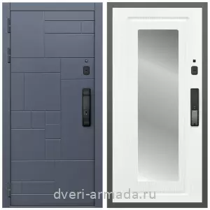 Двери МДФ для квартиры, Умная входная смарт-дверь Армада Аккорд Kaadas K9 / МДФ 16 мм ФЛЗ-120 Ясень белый