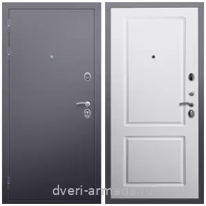 Двери оптом, Металлическая дверь входная Армада Люкс Антик серебро / МДФ 16 мм ФЛ-117 Белый матовый