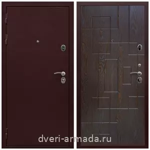 С порошковым напылением, Дверь входная Армада Престиж Антик медь / МДФ 16 мм ФЛ-57 Дуб шоколад