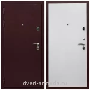 С порошковым напылением, Дверь входная Армада Престиж Антик медь / МДФ 10 мм Гладкая белый матовый