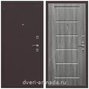 Левые входные двери, Дверь входная Армада Комфорт Антик медь / МДФ 16 мм ФЛ-39 Дуб Филадельфия графит