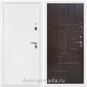 Входные двери с двумя петлями, Дверь входная Армада Оптима Белая шагрень / МДФ 16 мм ФЛ-57 Дуб шоколад