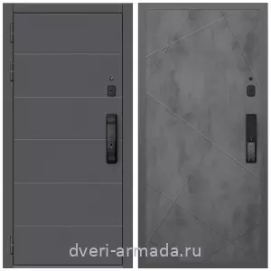 Входные двери с двумя петлями, Дверь входная Армада Роуд МДФ 10 мм Kaadas K9 / МДФ 10 мм ФЛ-291 Бетон темный