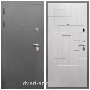 МДФ гладкая, Дверь входная Армада Оптима Антик серебро / МДФ 16 мм ФЛ-57 Белый жемчуг