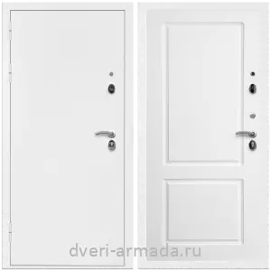 МДФ гладкая, Дверь входная Армада Оптима Белая шагрень / МДФ 16 мм ФЛ-117 Белый матовый