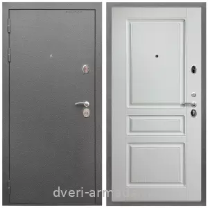 МДФ гладкая, Дверь входная Армада Оптима Антик серебро / МДФ 16 мм ФЛ-243 Ясень белый