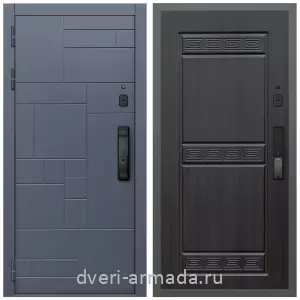 Входные двери с двумя петлями, Умная входная смарт-дверь Армада Аккорд МДФ 10 мм Kaadas K9 / МДФ 10 мм ФЛ-242 Эковенге
