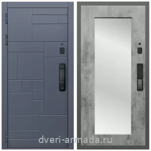 Двери МДФ для квартиры, Умная входная смарт-дверь Армада Аккорд МДФ 10 мм Kaadas K9/ МДФ 16 мм ФЛЗ-Пастораль, Бетон темный
