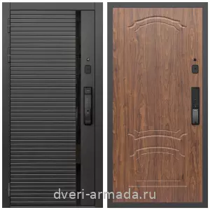 Двери МДФ для квартиры, Умная входная смарт-дверь Армада Каскад BLACK МДФ 10 мм Kaadas K9 / МДФ 16 мм ФЛ-140 Мореная береза