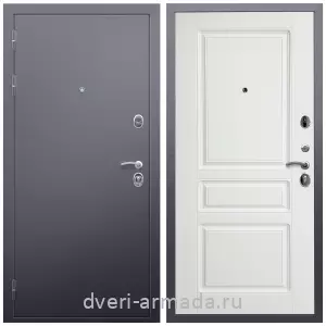 Двери оптом, Металлическая дверь входная Армада Люкс Антик серебро / МДФ 16 мм ФЛ-243 Белый матовый