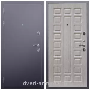 Входные двери с двумя петлями, Дверь входная Армада Люкс  Антик серебро / МДФ 16 мм ФЛ-183 Сандал белый