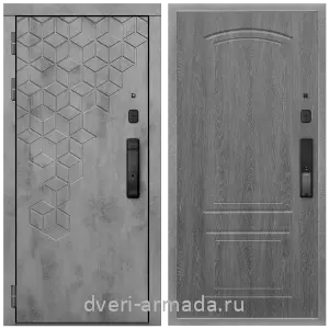 Входные двери с двумя петлями, Дверь входная Армада Квадро МДФ 16 мм Kaadas K9 / МДФ 6 мм ФЛ-138 Дуб Филадельфия графит