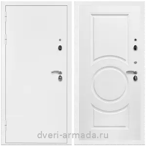 МДФ гладкая, Дверь входная Армада Оптима Белая шагрень / МДФ 16 мм МС-100 Белый матовый