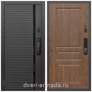 Двери МДФ для квартиры, Умная входная смарт-дверь Армада Каскад BLACK МДФ 10 мм Kaadas K9 / МДФ 16 мм ФЛ-243 Мореная береза