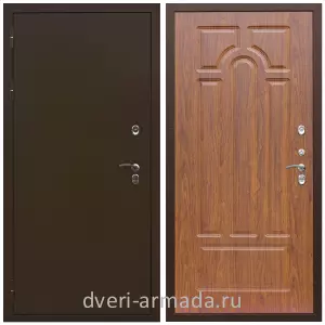 Дверь входная железная уличная в квартиру Армада Термо Молоток коричневый/ МДФ 16 мм ФЛ-58 Морёная береза для многоэтажного дома
