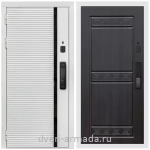 Входные двери с двумя петлями, Умная входная смарт-дверь Армада Каскад WHITE МДФ 10 мм Kaadas K9 / МДФ 10 мм ФЛ-242 Эковенге