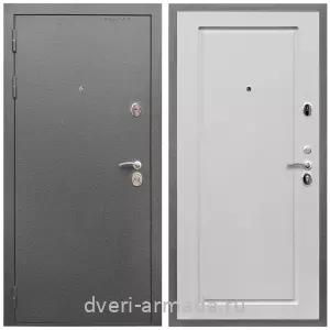 МДФ гладкая, Дверь входная Армада Оптима Антик серебро / МДФ 16 мм ФЛ-119 Ясень белый