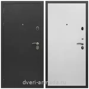 С порошковым напылением, Дверь входная Армада Престиж Черный шелк / МДФ 10 мм Гладкая белый матовый