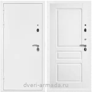 МДФ гладкая, Дверь входная Армада Оптима Белая шагрень / МДФ 16 мм ФЛ-243 Белый матовый