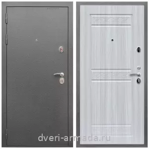 Входные двери Лондон, Дверь входная Армада Оптима Антик серебро / МДФ 10 мм ФЛ-242 Сандал белый
