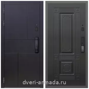 Двери МДФ для квартиры, Умная входная смарт-дверь Армада Оникс МДФ 10 мм Kaadas K9 / МДФ 16 мм ФЛ-2 Венге