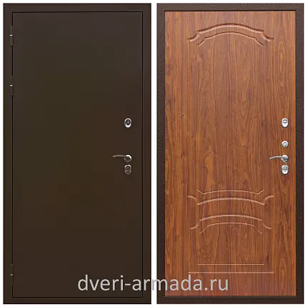 Дверь входная элитная Армада Термо Молоток коричневый/ ФЛ-140 Морёная берёза для загородного дома  с шумоизоляцией